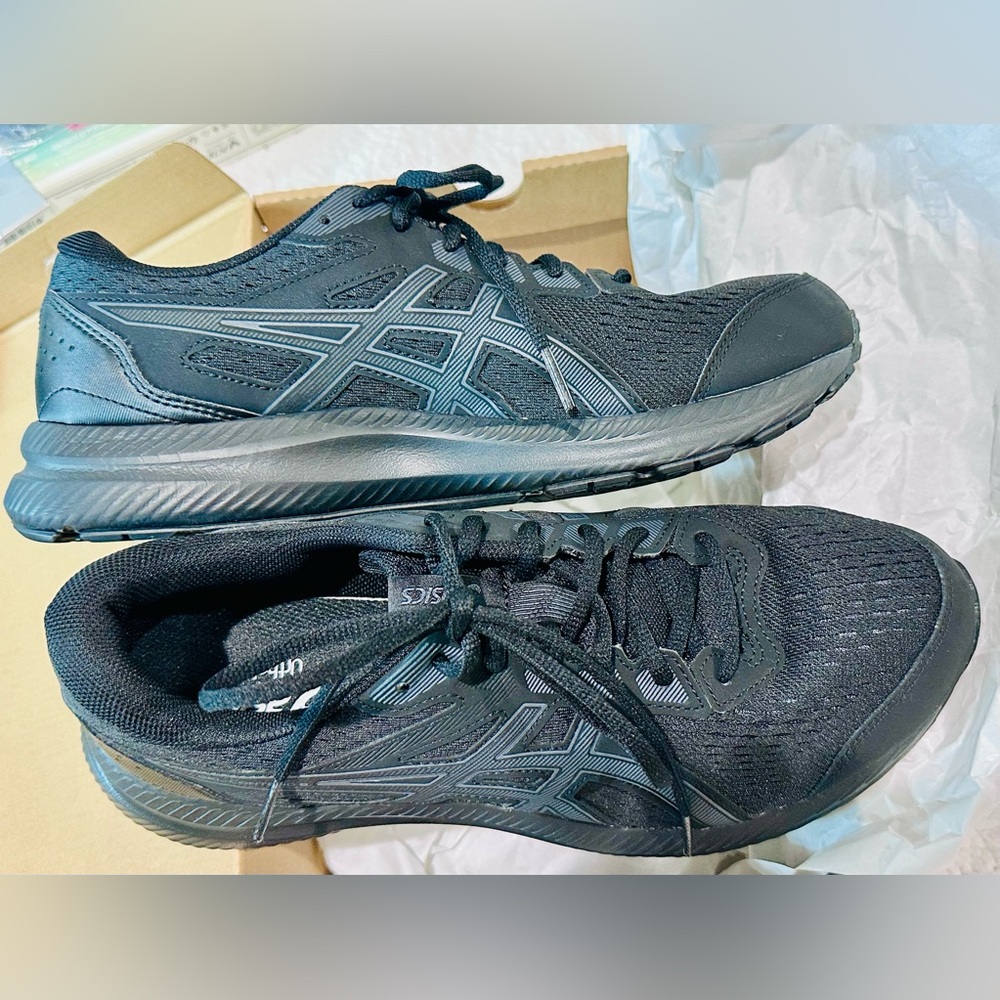 ASICS Gel-Contend 8 Women Running Shoes - Black/Carrier Grey, Size 11 - Picture 5 of 8